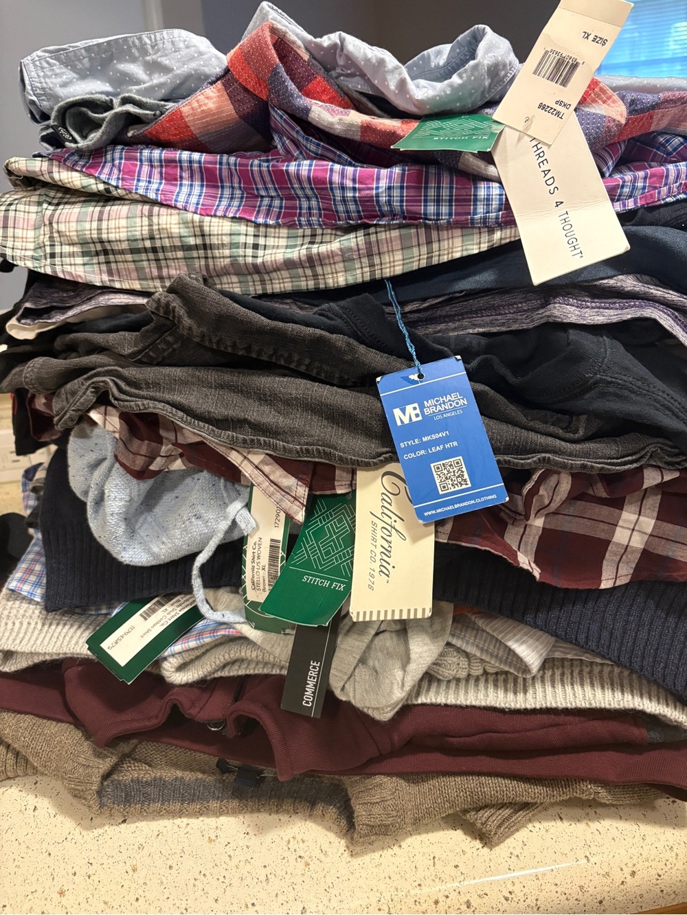 Men’s XL Reseller Lot 37 Tops NWT EUC Tees Polos Button Shirts Mixed Brands